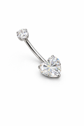 Titan Bauchnabelpiercing mit Kristall – Elegant & Hypoallergen