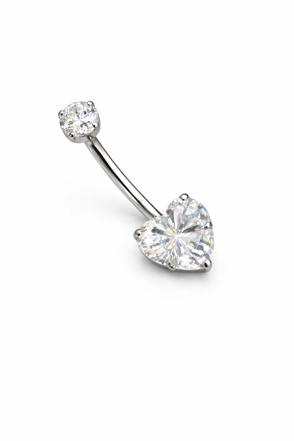 Titan Bauchnabelpiercing mit Kristall – Elegant & Hypoallergen