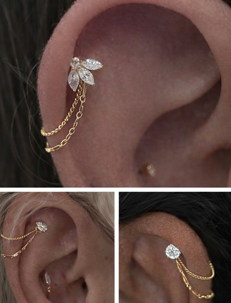 Piercing Chain 18 Karat 750 gold 30 mm