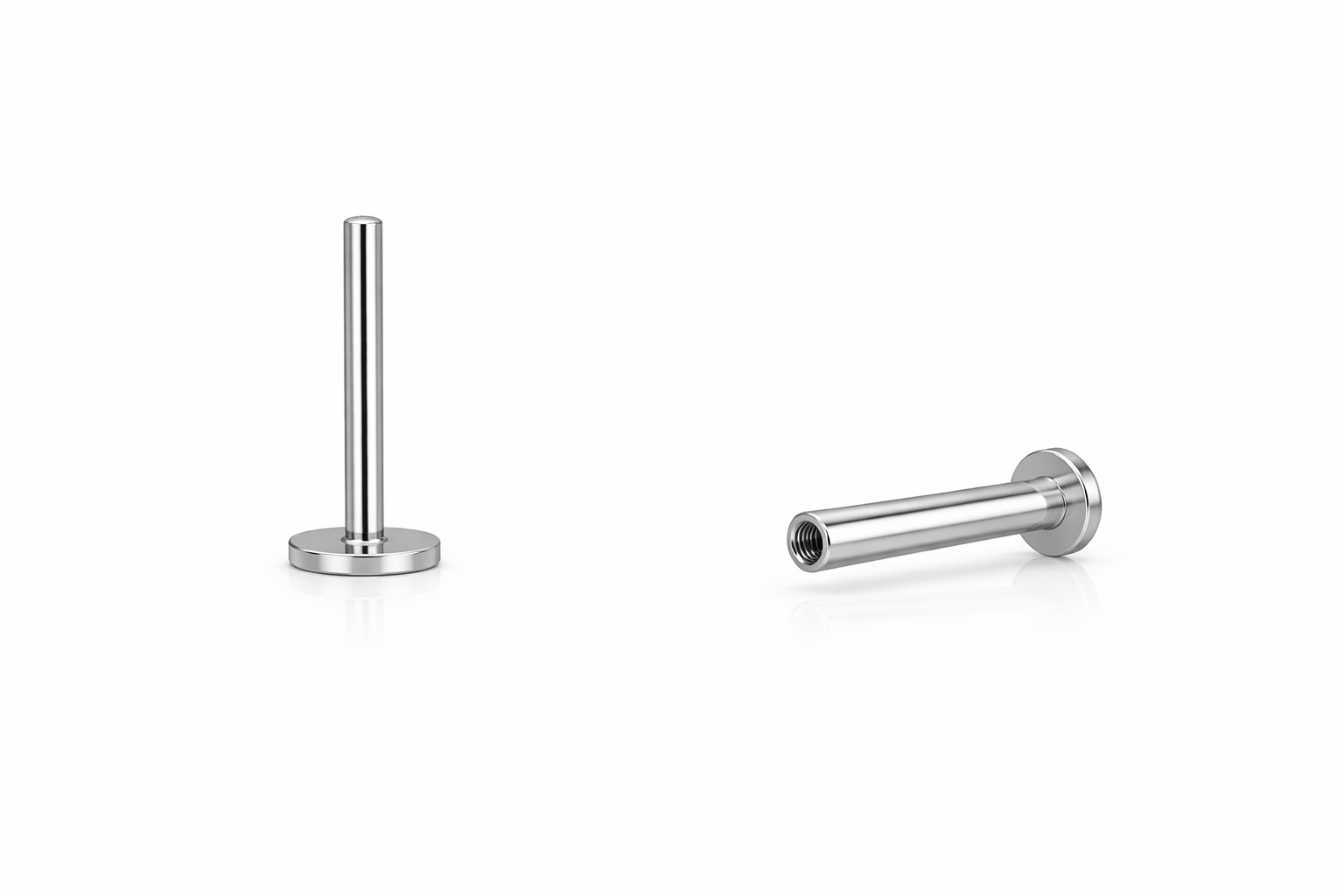 Titanium Labret / Stab 1,2 mm – 6 mm – Blumenmotiv mit Zirkonia