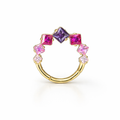 Titan Clicker 1,2 x 10 mm Gold – Multicolor Kristalle | Premium Piercing