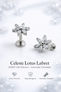 Celeste Lotus Labret – Titan (ASTM F-136) 1,2 x 6mm