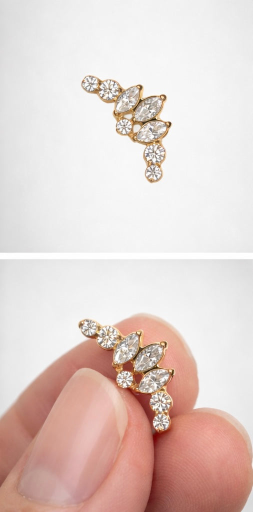 ✨ Flat Helix Schmuck – Feines Gold mit Zirkonia