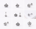 Titan Krone Labret – Eleganter Piercingschmuck in Silberfarbe