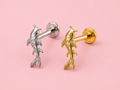 Titan Koi Fisch Labret – Eleganter Piercingschmuck in Gold & Silber