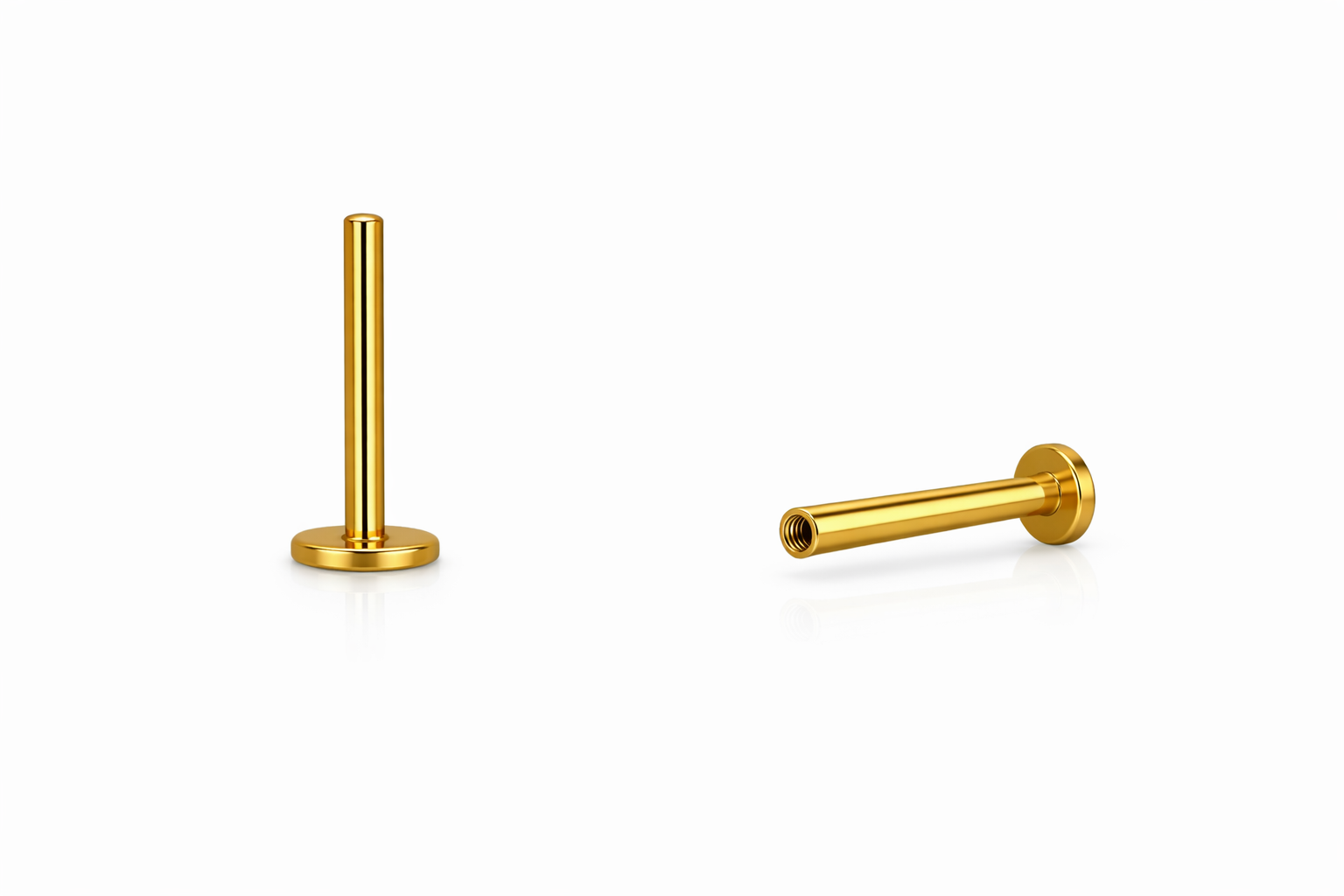 Titanium Labret / Stab 1,2 mm – 6 mm – Blumenmotiv mit Zirkonia