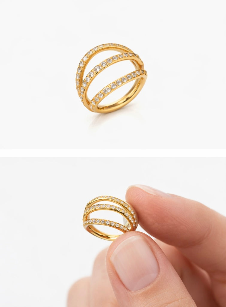 Titan Clicker Conch Ring – dreireihig