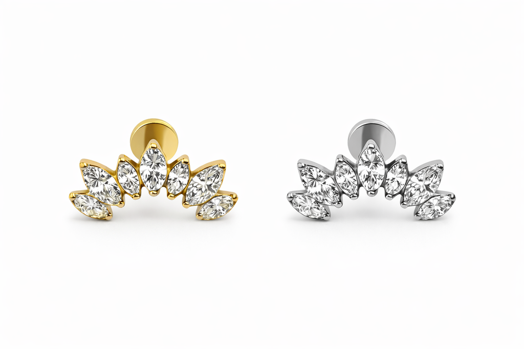 Elegante Ohrstecker mit Marquise-Zirkonia –